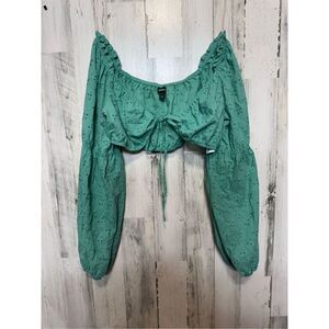 Wild fable green crop top